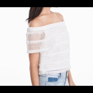 White House Black Market Lace Crop Top